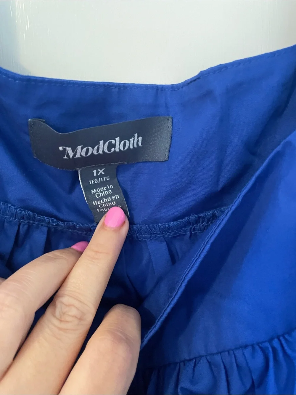 Ruffle Sleeve Royal Blue Dress
